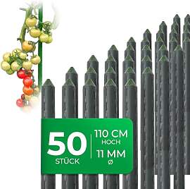 Novatool 50 Stück Pflanzstäbe 110cm grün 11mm ? 
