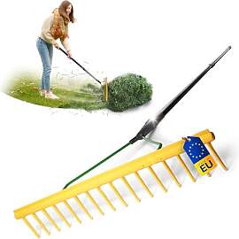 Novatool Gartenrechen mit Abziehkante, 16 Zinken