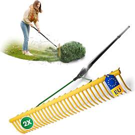 Novatool Gartenrechen mit Grasfang-Vorrichtung, 32 