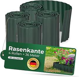Novatool Rasenkante Kunststoff 20 cm hoch I 4x9