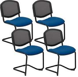 Nowy Styl Besucherstuhl Iso Ergo Mesh blau Stoff,