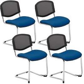 Nowy Styl Besucherstuhl Iso Ergo Mesh blau Stoff,