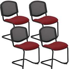 Nowy Styl Besucherstuhl Iso Ergo Mesh bordeaux