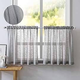 NSXIN 2er Set Scheibengardinen Halbtransparent