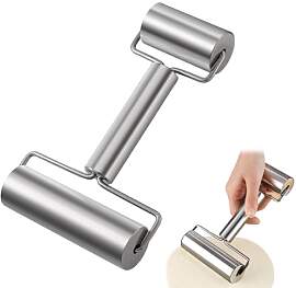 Nudelholz Teigroller Rolling pin mit 2 Rollen