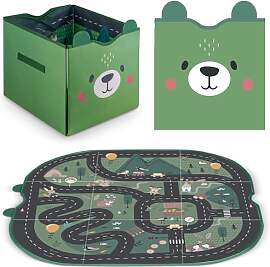 Nukido - 2in1 - Spielzeugkiste mit Spielmatte -