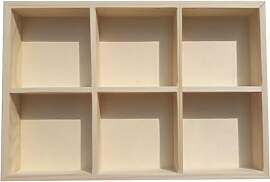 NUOBESTY Holz Aufbewahrungsbox Mit 6 Fächern Für 