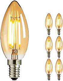 NUODIFAN LED Edison Glühbirne E14, 6x Vintage