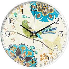 NUOVO 14 Zoll Dekorative Wanduhr mit Vogelmotiv,
