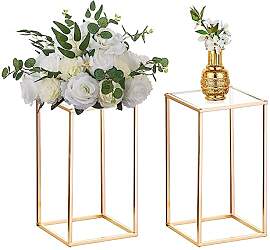 Nuptio 2 Stück Metall Blumenboden Vase
