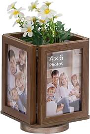 NUPTIO Bilderrahmen Rotierend Holz Geschenke: