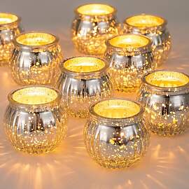 NUPTIO Glas Teelichtgläser Teelichthalter