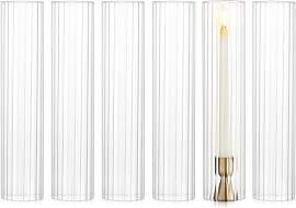 NUPTIO Glaszylinder Ohne Boden Windlicht - 6er
