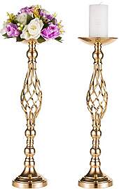 NUPTIO Gold Blumenständer Hochzeit Tischdeko: 2