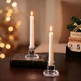 NUPTIO Kerzenhalter Glas Kerzenständer