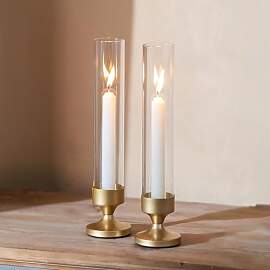 NUPTIO Kerzenständer Glaszylinder Kerzenhalter