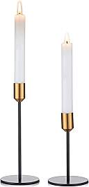 NUPTIO Kerzenständer Gold Stabkerzen: Schwarz