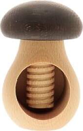 Nussknacker Pilz Braun Buchenholz