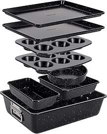 NutriChef 8-teiliges stapelbares Backformen-Set