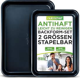 NutriChef Backbleche, 2 Stück- Backblech,