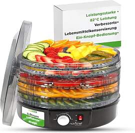 Nutrichef Dörrautomat 5 Einschübe – Schwarz