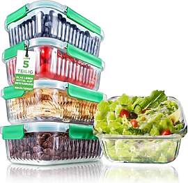 NutriChef Glas Frischhaltedosen 1,0 L -