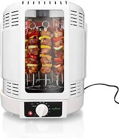 NutriChef Hähnchengrill mit Drehspieß – Weiß