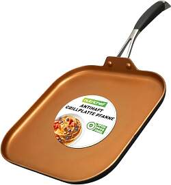 NutriChef Kupfer Bratpfanne Induktion – 28 cm,