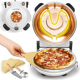NutriChef Pizzaofen 30,5 cm mit Pizzastein –