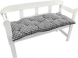 NYVI Bankauflage Ibiza 110x45 cm Grau Kariert -
