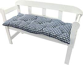 NYVI Bankauflage Ibiza 140x45 cm Blau Kariert -
