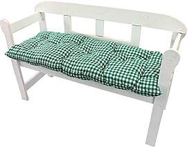 NYVI Bankauflage Ibiza 140x45 cm Grün Kariert -