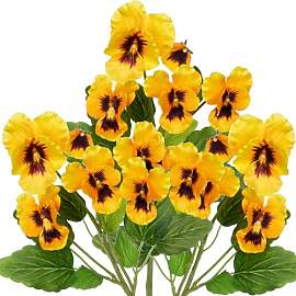 Oairse 5er-Set Kunstblumen Stiefmütterchen-Blume