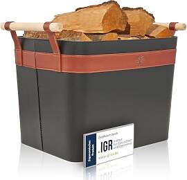 OAKAGE® Holzkorb für Kaminholz Groß aus veganem 
