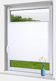 OBdeco Plissee Rollo Klemmfix ohner Bohren