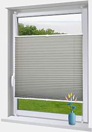 OBdeco Plissee Rollo Klemmfix ohner Bohren