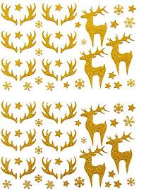 Oblique Unique® 78 Weihnachts Sticker Glitzer