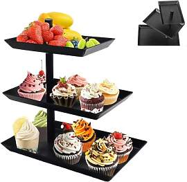 Obst Etagere,3 Etagen Drehbar Obst
