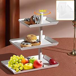 Obstkorb Etagere mit 3 Etagen, 360° Drehbares