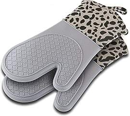 Ocves Ofenhandschuhe aus Silikon & Baumwolle,