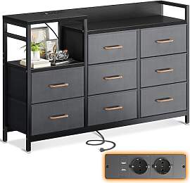 ODK Kommode mit Schubladen, 2 USB & 2