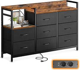 ODK Kommode mit Schubladen, 2 USB & 2