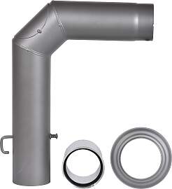 Ofenrohr FIREFIX, grau, B:14cm H:60cm L:45cm,