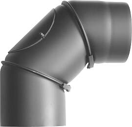 Ofenrohr JUSTUS, grau, L:33,5cm, Stahlblech,