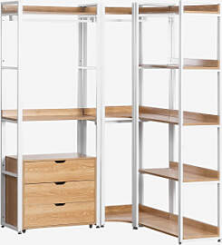 Offenes Modulares Eckschrank-set Aus 3 Teilen Mit