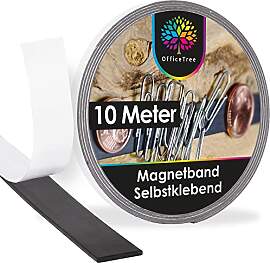 OfficeTree 10 Meter Magnetband Selbstklebend Stark 