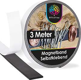 OfficeTree 3 Meter Magnetband Selbstklebend Stark