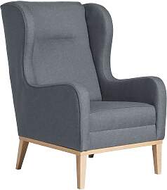 Ohrenbackensessel Angelo Flachgewebe denim