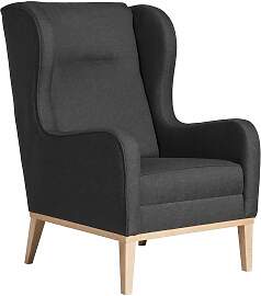 Ohrenbackensessel Angelo Flachgewebe graphit