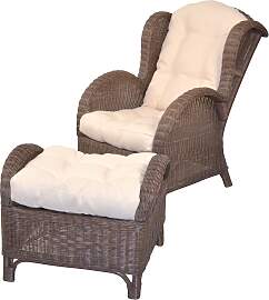 Ohrensessel, braun, B:66cm H:96cm T:89cm, HOFMANN